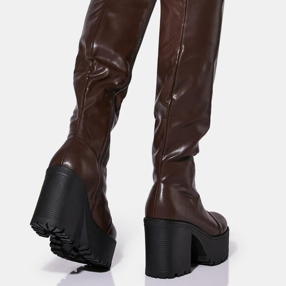 The SECRET  MOCHA SHOW  Knee High Boots ( BRAD NEW !!!! ) - Picture 4 of 7